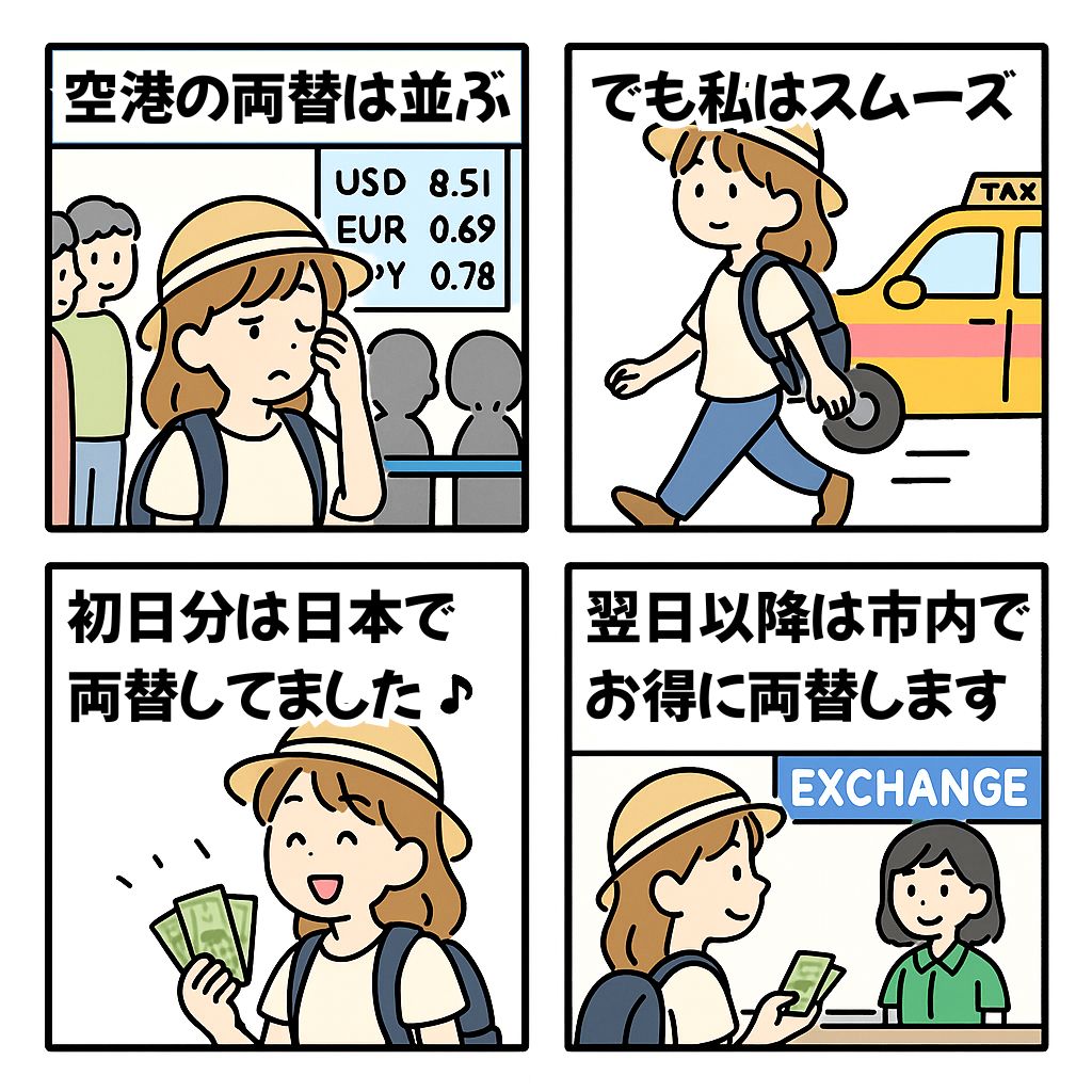 旅行初日の現地お金は日本で両替していった方がいい