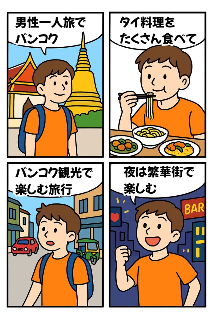 バンコク旅行の漫画