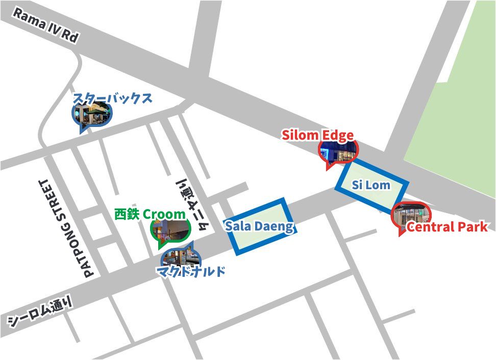 タニヤ、ハッポンストリート周辺マップ