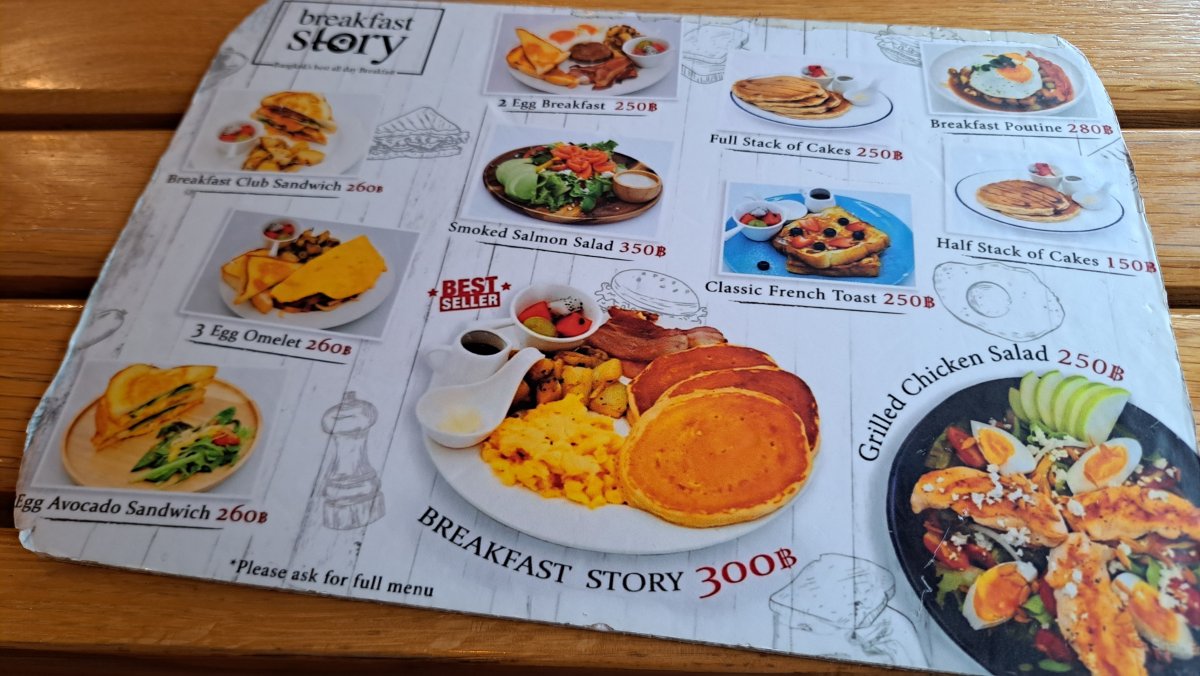 BREAKFAST STORY のメニュー