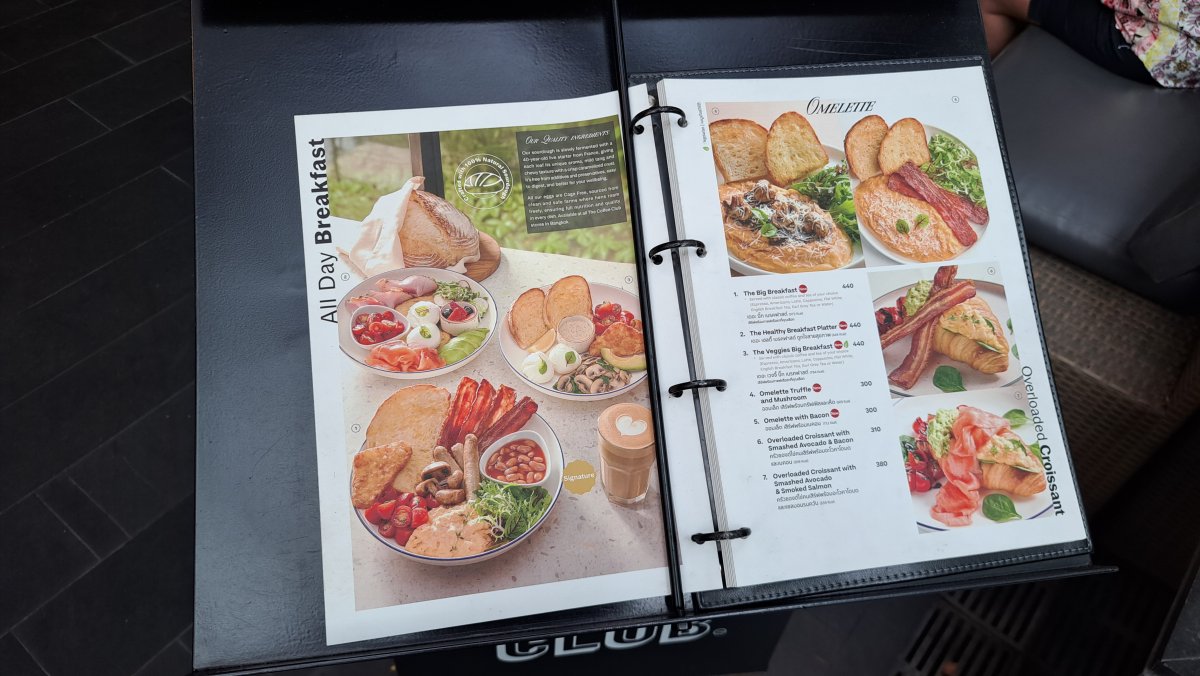 THE COFFEE CLUB の朝食メニュー