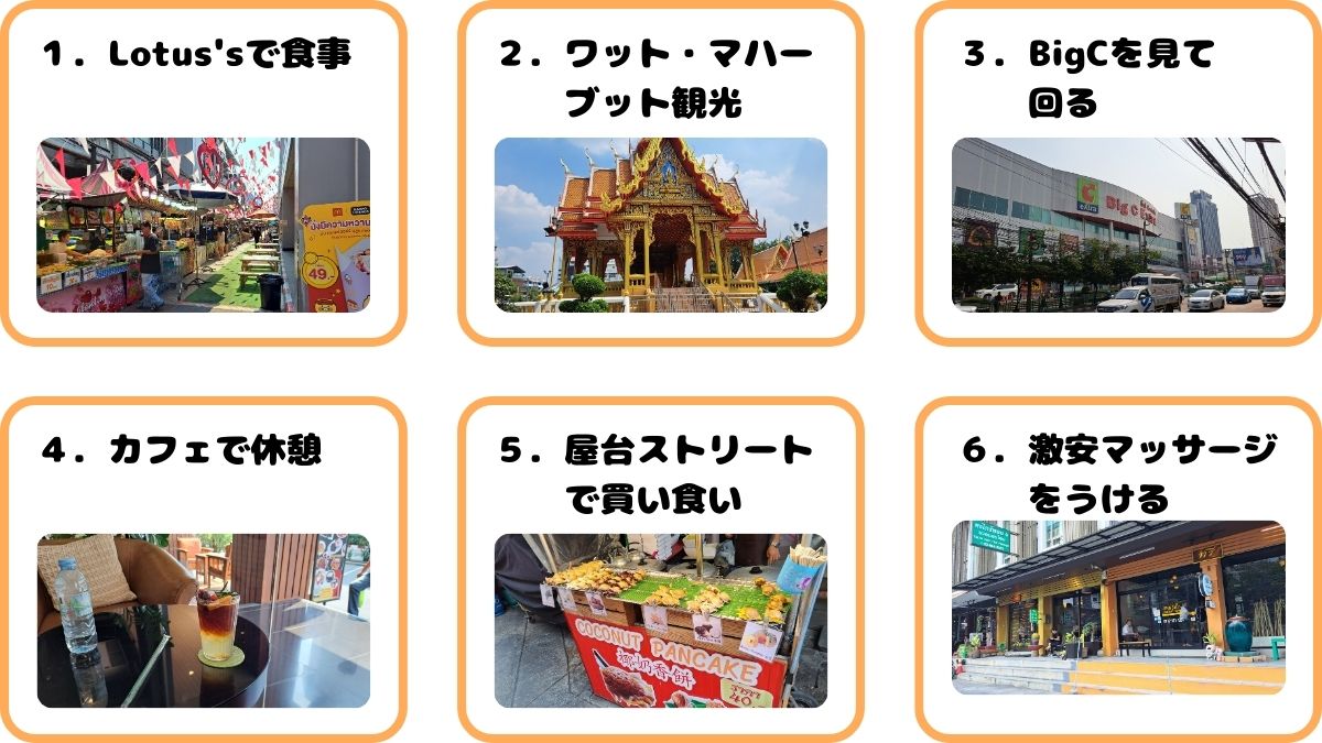 オンヌット1日散策モデルコース