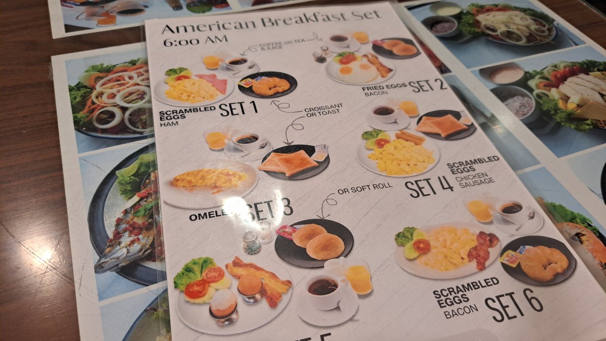 選べる6種類の朝食メニュー
