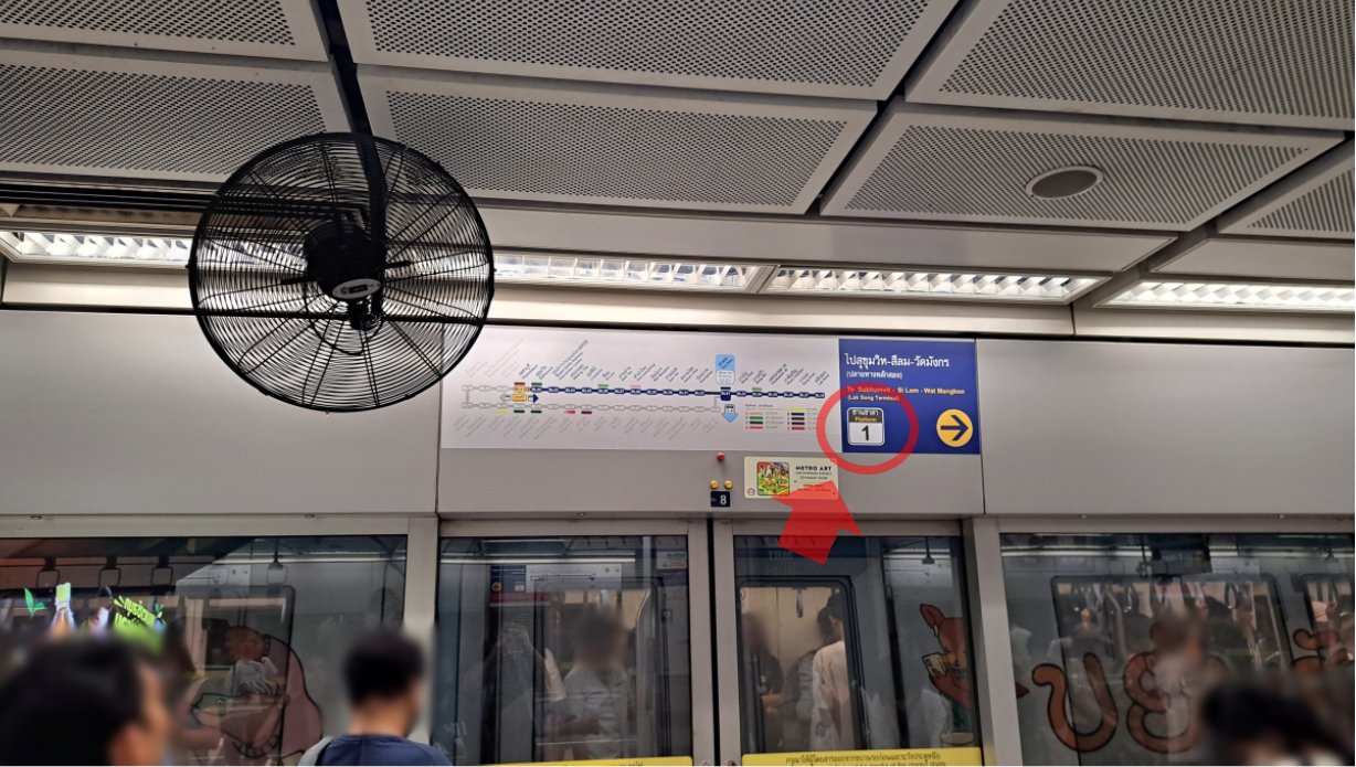 アソークに向かう電車は１番ホーム