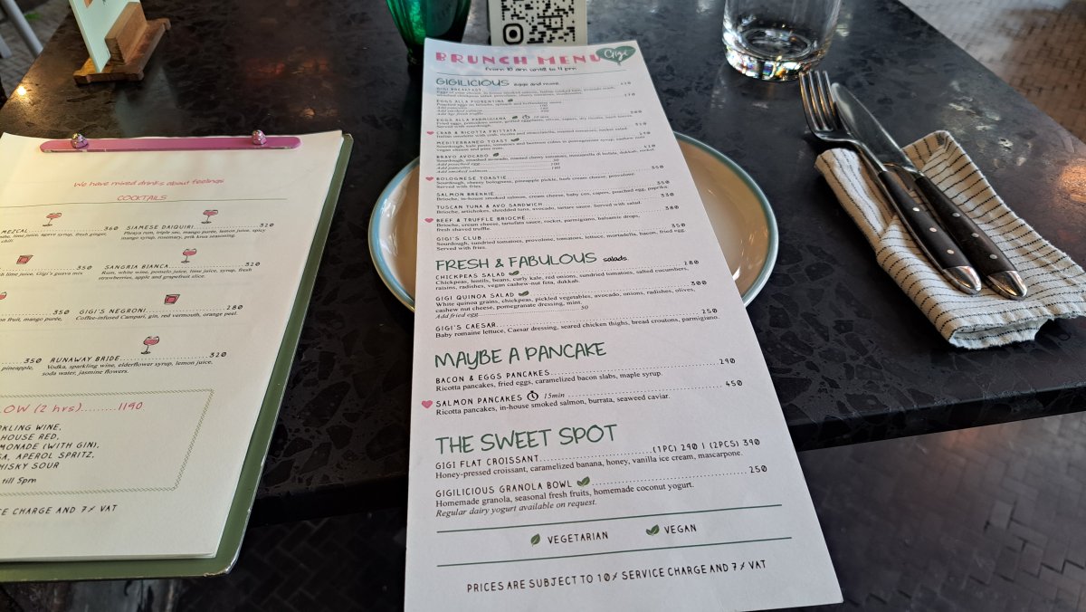 Gigi Cafe のメニュー